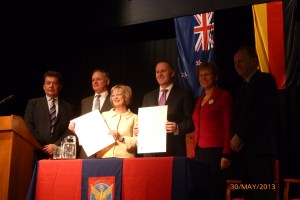 launch of Ashburton Ashburton College in May 2013 with the Prime Minister and German Ambassador.